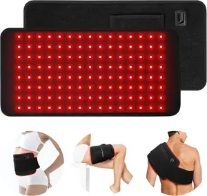 YUYISLE AC Plug-In Red Light Therapy Heated Pad Belt, 660nm & 850nm Near Infrared Thermal Warm Soft Fabric Wrap, Adjustable Heating & Timer Control, Large Pad for Back Pain Relief, Portable Wellness Device - Health Medical Supplies