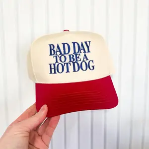 Bad Day To Be a Hot Dog Embroidered Trucker Hat