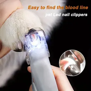 HalloStark-4-in-1 All-in-One Pet Grooming Tool: LED Nail Clipper, Quiet Nail Catcher, Sharp Blade, Nail File & Safety Guard for Stress-Free Trimming Electric Dual-Purpose Set Silent Ultra-Quiet Trimmer,Contains safety insulating card