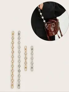 Elegant Rhinestone Circle Chain Bag Charm, High-End Versatile Purse Extender, Simple Yet Stylish Bling Accessory for Bags, Bag Chains for Handbags