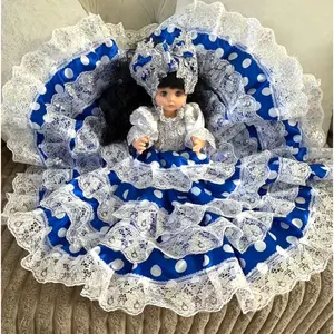 Gitana Muñeca Spiritual Doll – Blue White Handmade Yoruba Orisha Inspired Ritual Doll for Protection, Peace & Energy Cleansing, Santeria Religious Altar Home Decor Gift