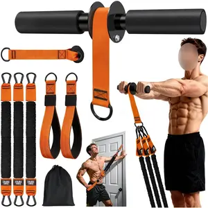 Forearm Enhancer Wrist Strength Roller with Adjustable Resistance Bands, Dual Handle & Door Anchor Design, Arm Power Training, Home & Gym Workout Equipment