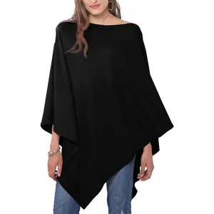 Women's Lightweight Knitted Scarf Poncho Sweater Cape Shawl Versatile Spring Summer Ponchos Wraps