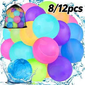 Reusable Silicone Water Balls – Quick Fill Self-Sealing Water Fight Toys for Kids – Outdoor Summer Pool Party Splash Balls for Swimming, Beach, Bath