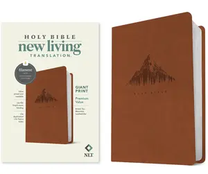 NLT Giant Print Premium Value Bible, Filament Enabled (Leatherlike, British Tan Mountain) -- New Living Translation - Bible