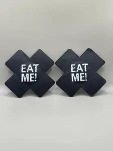 NIP PHRASES Glitter Hearts Tap-to-Tip Pasties – Contactless NFC Payment Heart Nipple Covers