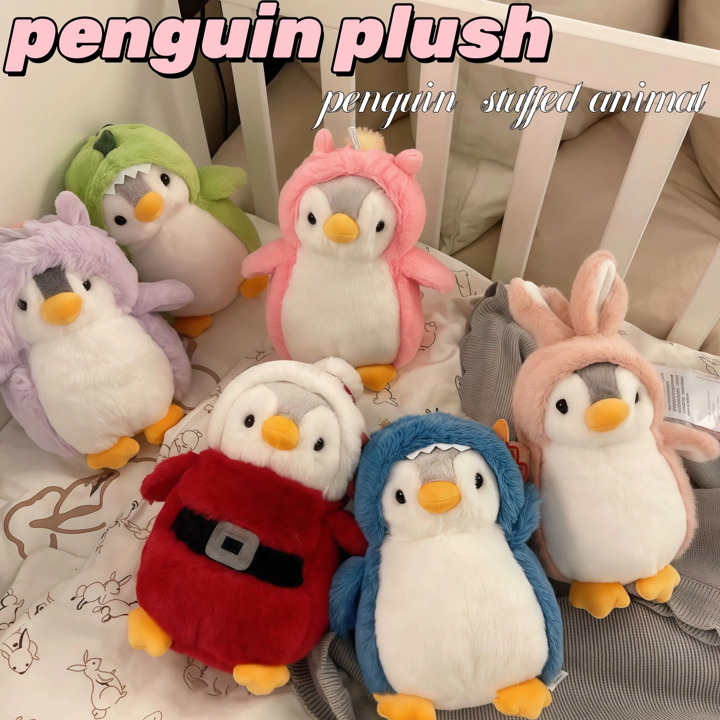 Cute Transforming Penguin Plush Toy, Soft Stuffed Animal, Home Decor, Perfect Gift for Friends and Family, Adorable Decoration