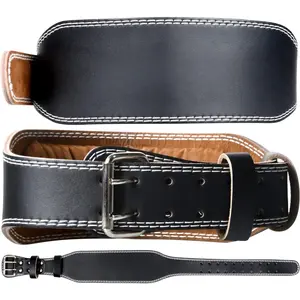 XL Size Weight Lifting Belt, Leather Weight Lifting Belt for Men and Women with 4 inch Padded Lumbar Support Belt for Weightlifting Deadlift, Cross Training, Power Lifting Workout & Squats Exercise