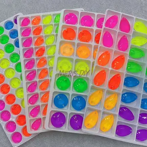 1 Tray Neon Flat Back Mocha Sew-On Glass Rhinestone Beading DIY Decoration