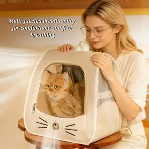 Transparent Cat Backpack with Ventilation Holes, Durable Travel Bag, Portable Breathable Pet Transport Box, Essential Pet Supplies for Cats and Dogs