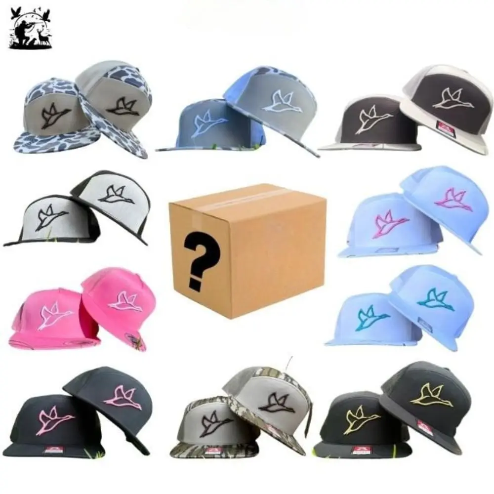 One Hat Sent, Embroidered Flying Combat Waterfowl 7 Panel Hat, Adjustable Hat, Standing on Snapback Hat, Outdoor Cap Gift Box for Men & Women