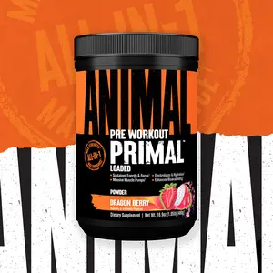 Animal Primal Preworkout - Ultimate Pre-workout Powder Sports Nutrition Supplement for Optimum Fitness and Performance - 6 great flavors 30 servings.