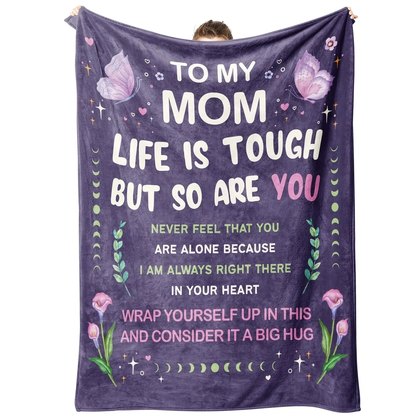 1pc Gift for Mom, Mom Gift Blanket, Daughter Son Birthday Gift for Mom, Best Gift Blanket for Mom on Mother's Day and Thanksgiving, Creative Blanket Christmas Gift Blanket, Sofa Blanket