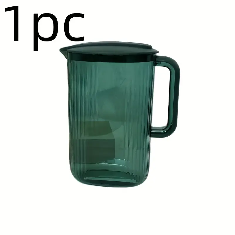 1 Piece 67.63 Ounce Large Capacity Cold Water Kettle With Lid - Durable Plastic Beverage Container With Black Handle, Perfect For Home Kitchen And Outdoor Camping, Refrigerator Water Kettle
