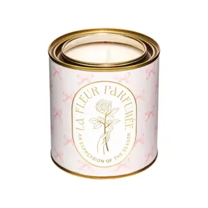 La Fleur Coquette Bow Candle Decor small  batch  candles