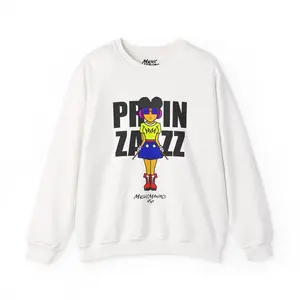 It's Prinzazz Signature White Crewneck Sweatshirt