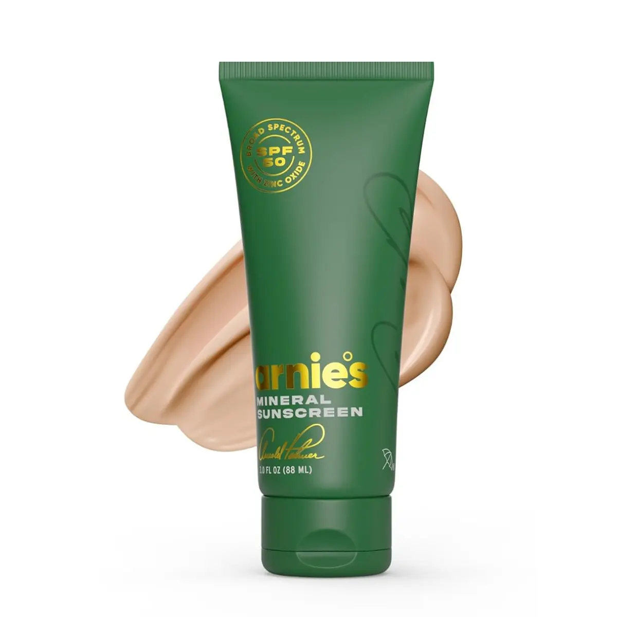 Arnie’s Mineral Sunscreen SPF 50 by Arnold Palmer – Lightweight Daily Face & Body Sunscreen for Sports & Outdoor Use – Non-Greasy Zinc Oxide with Organic Aloe, No White Cast, Tear-Free 3.0 Fl. Oz.
