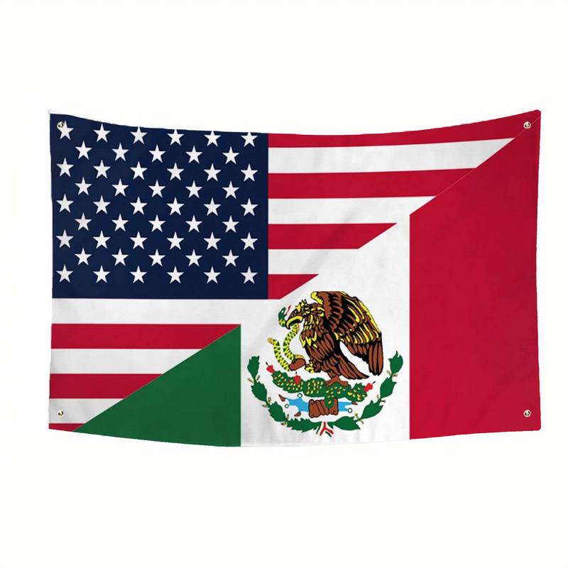 Mexico Mexican National 3x5Ft Flag Vivid Color Fade Poster Tapestry for Wall Hanging College Dorm Room Decor Outdoor Banner with 4 Brass Grommets