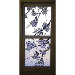 Stained Glass Window Insert - W-17  Whispering Dogwood Flowers