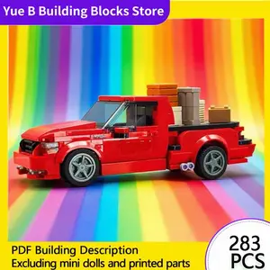 MOC Building Bricks Speed Champion Model Pickup Truck City Car F-150 Modular Technology Gift Holiday Assemble Children Toys Suit