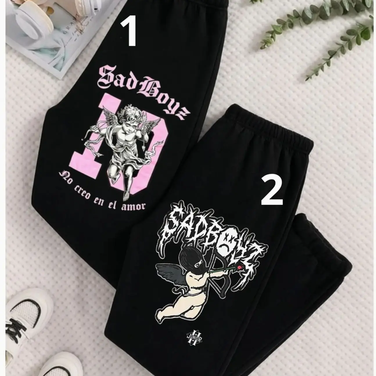 $ad Boyz Diez Mi Amor Inspired Sweatpants, Hip Hop Graphic Joggers, Unisex Streetwear Lounge Pants