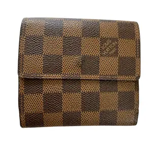 Pre-owned Louis Vuitton Wallet Small Leather Goods damier ebene compact trifold sp0067 authentic with COA