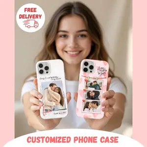 Personalized Photo Phone Case | Custom Picture Iphone Case | Couple Collage Phone Case | Tough Case | Anniversary Gift