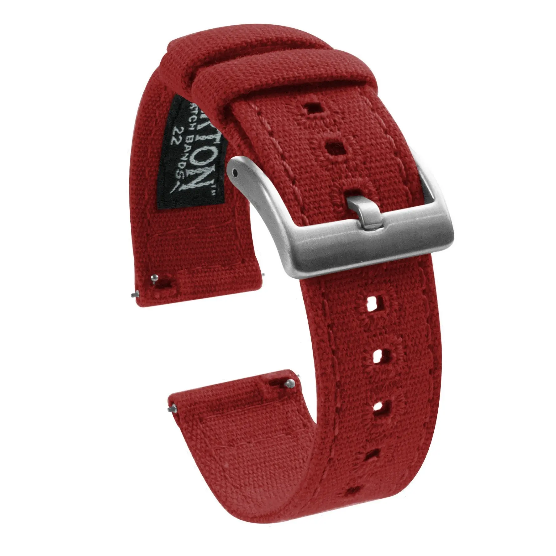 Coros Crimson Red Canvas Watch Band