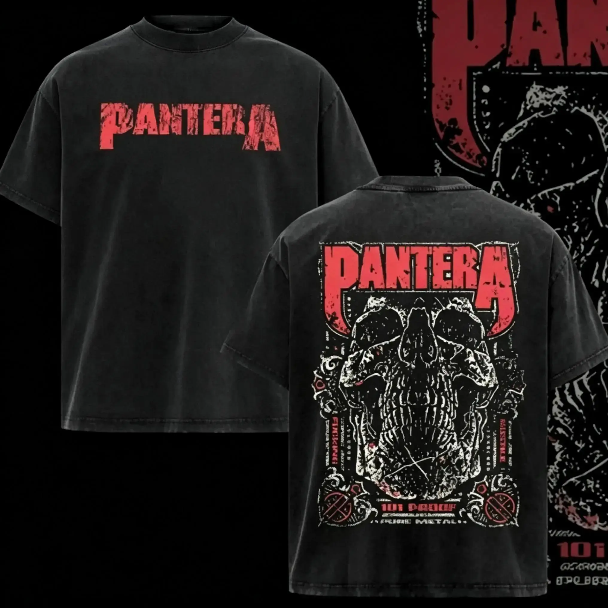 VINTAGE Pantera Shirts Unisex Adult Proof Skull T-Shirt.Music Graphic Tee, Rock Band Shirt, Retro Music Tee, Rock Music Lover Shirt, Vintage Band Shirts Casual Comfort Cotton Fabric Fit Top