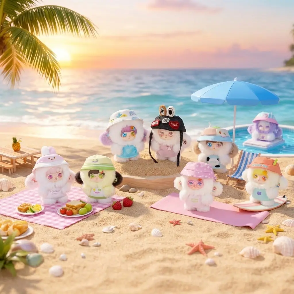 LOKIKI Island Diary Series Blind Box, Kawaii Plush Collectible Toy, Cute Mystery Figure, Surprise Gift for Collectors