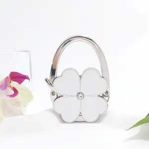 Clover Design Foldable Handbag Hanger Folding Purse Table Hook Holder