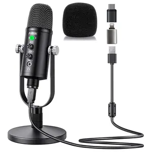 Aveek USB Tablet Microphone, Condenser Microphone for Smartphone , Mac,Computer,PS4 and PS5, Plug & Play, Android Control for Podcast, Recording, Sing microphone, mic  for streaming