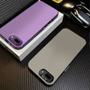 Stylish Matte Phone Cover for Iphone 7 8 SE2 SE3 7Plus 8Plus with a Colorful Silver