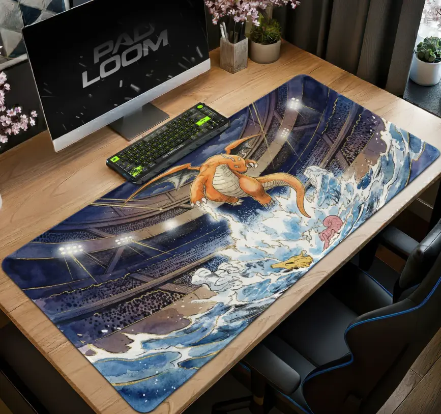 Dragonite Stadium Dive Mouse Pad - Desk Mat