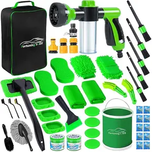46PCS Car Detailing Kit Interior Cleaner, Car Cleaning Kit with Foam Gun Sprayer, Car Interior Detail G