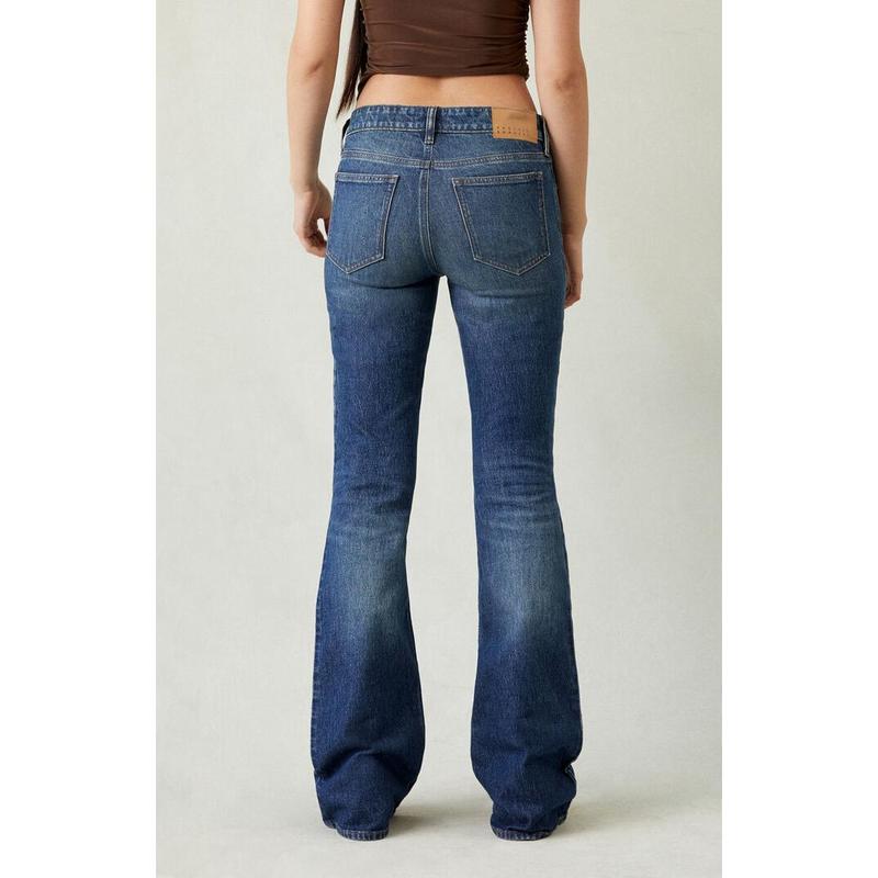 Pacsun Women's Jade Low Rise Bootcut Jeans Stretch Dark Blue