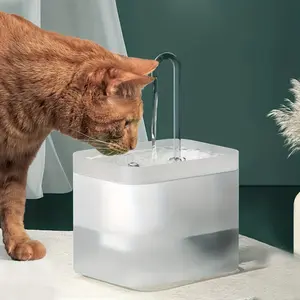 USB Charging Cat Automatic Filter Water Dispenser With Clear Elbow Water Pipe Automatic Water Bowl
