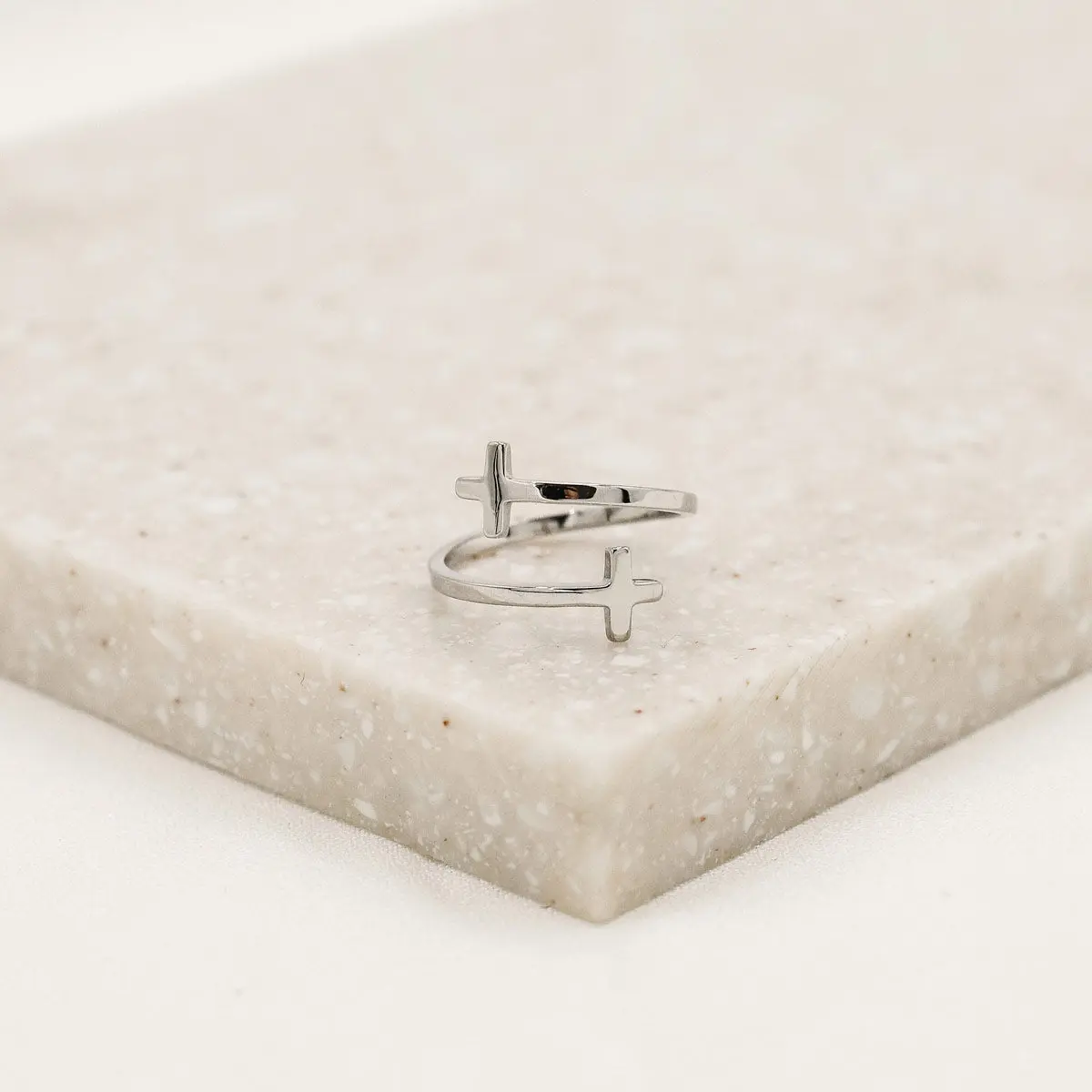 Pillar of Faith Petite Cross Ring