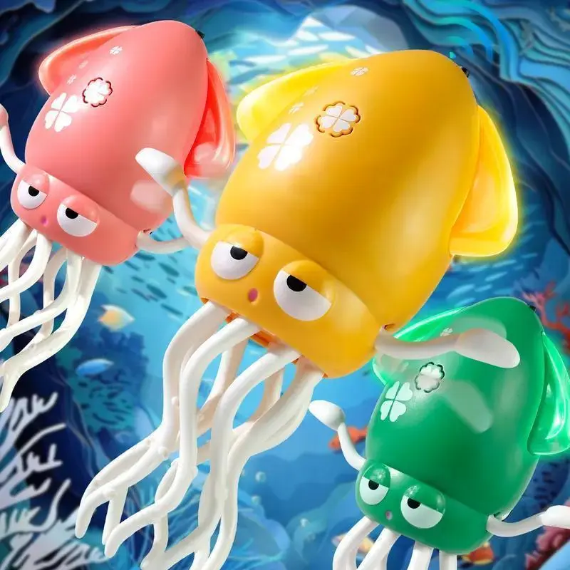 Dancing Squid Toy with Lights & Music – Funny Swimming Wiggling Squid for Kids, Interactive Moving Educational Gift