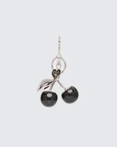 Roxy Black Gloss Cherry Bag Charm