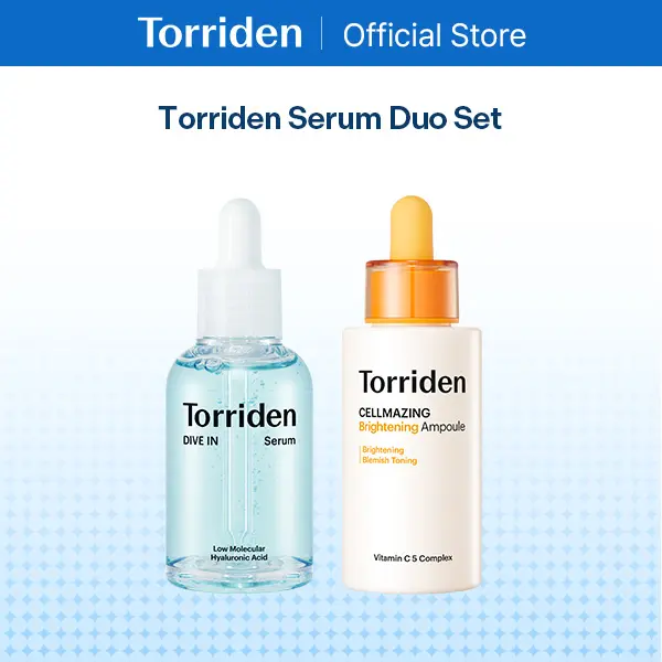 [Torriden Official] Torriden Serum Duo Set (DIVE IN Serum + CELLMAZING Brightening Ampoule) | Lightweight, Suitable for sensitive skin, Korean Skincare Duo, Hydrating Hyaluronic Acid, Brightening Pigmentation, Skin Tone