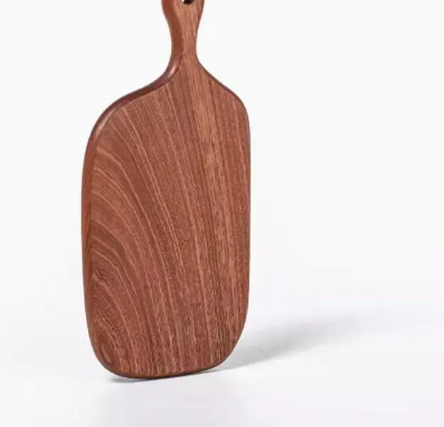 Natural Wood Paddle‑Style Serving Board, Ergonomic Handle Design, Wooden Chopping Board For Kitchen Prep And Food Plating