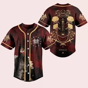 Sleep Token New Single Damocles Heavy Metal Baseball Jersey, Unisex Rock Band Jersey Gift For Gothic Punk Emo Grunge Y2K Outfits