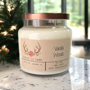 17oz Double Wick Soy Candle for Fall and Winter holiday candle natural soy wax