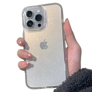 Luxury Clear Glitter Case For iPhone 16 15 14 13 12 11 Pro Max X XS