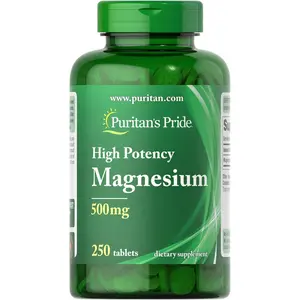 Puritans Pride Magnesium 500 Mg-250 Tablets, 250 Count
