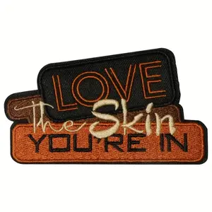 Inspirational Letter Embroidered Patch, Stylish Embroidery, Back Adhesive Iron-On, Suitable for Clothes Jackets Hats Accessories, 1 Piece