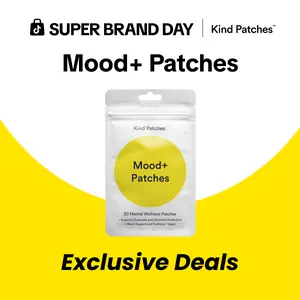 Kind Patches Mood+ Patches: 30 Mental Wellness Patches: Supports Serotonin Production, Mood Support and Positivity, Vegan