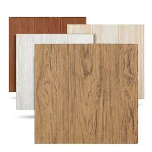 10pcs Wood Grain Self-Adhesive 3D Wall Stickers, Thick Waterproof Wallpaper for Living Room Bedroom Kitchen Closet Decor
