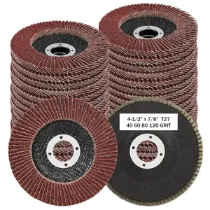 Angle  Sanding Disc 4.5 Inch 40 count,4 1/2 Inch T27 Flap Discs,Grinding Wheel 7/8" Arbor Aluminum Oxide Abrasives, Flapper Wheel for  Metal Sanding,Angle  Attachments